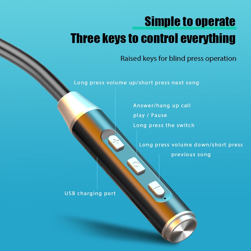 Tai Nghe Thể Thao Bluetooth 200h BT62 Móc Vành Cổ Có Nam Châm Chất Lượng Cao