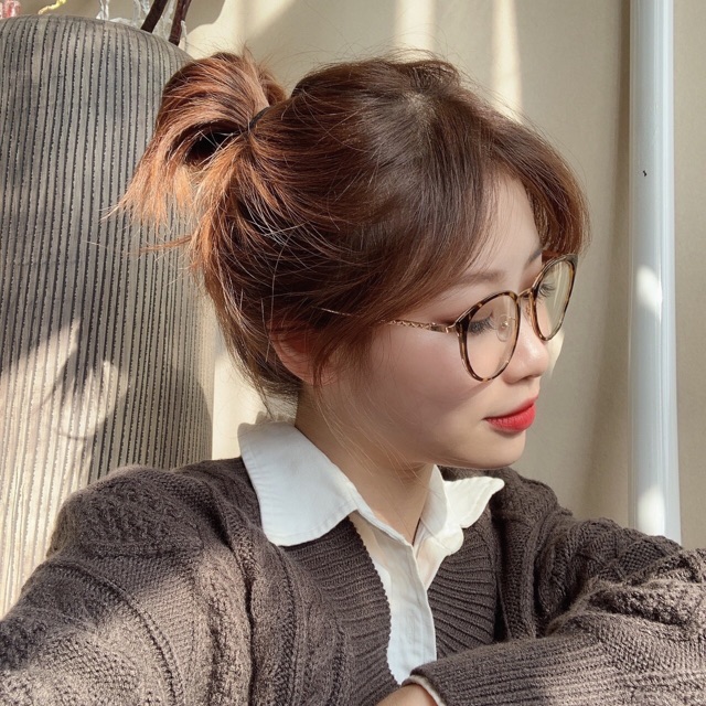 Gọng kính bầu siêu hot  nhựa phối kim loại