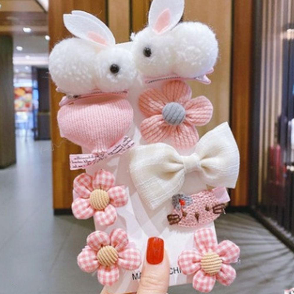 Bộ 8 / 9 kẹp tóc mini phong cách Hàn Quốc dễ cho bé gái