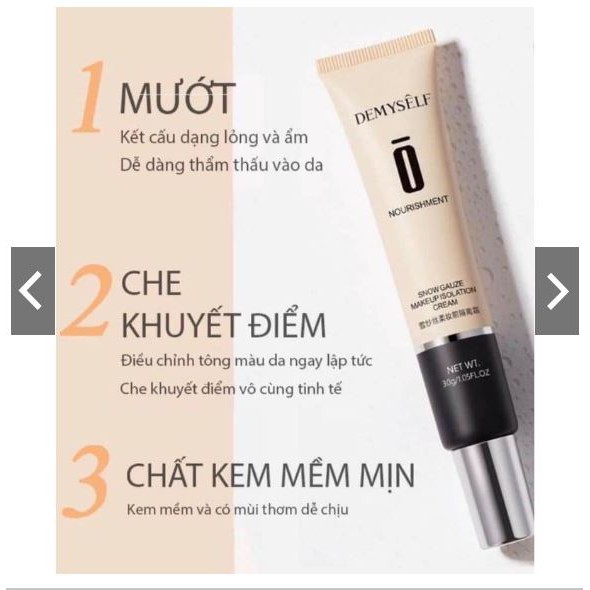 [RẺ VÔ ĐỊCH]Kem Lót Che Khuyết Điểm Dưỡng Ẩm Làm Sáng Da Demyself 30gram