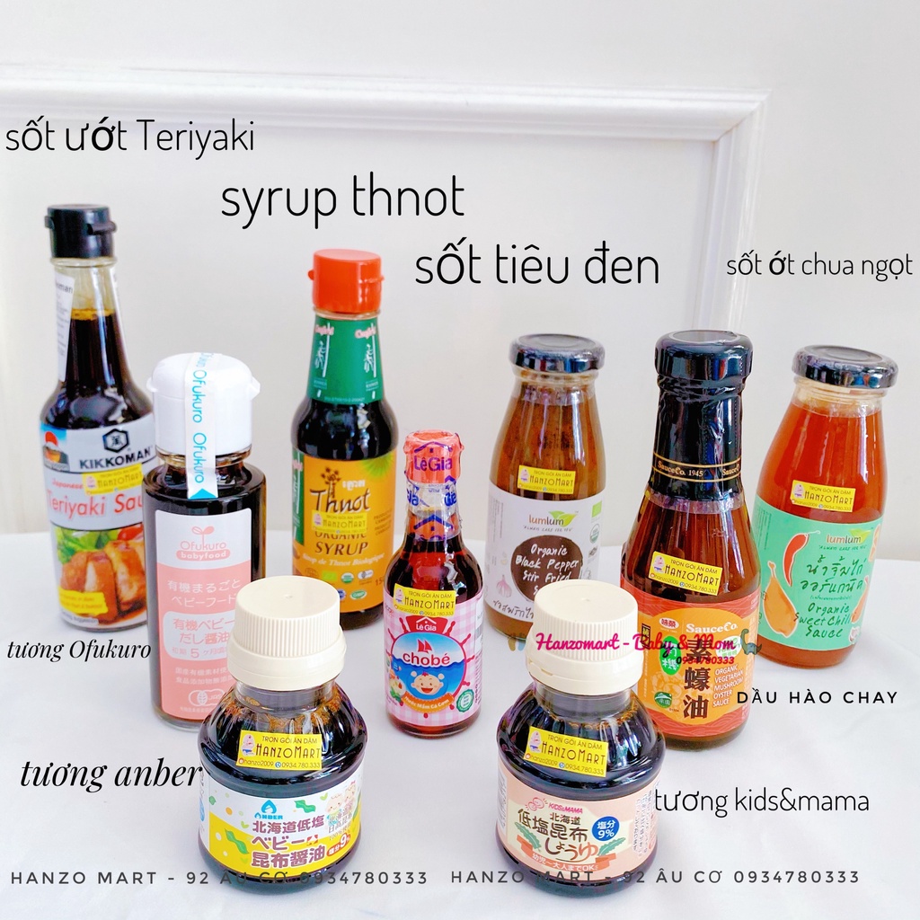 Nước tương - sốt teriyaki - mật thốt nốt cho bé - nước mắm Lê Gia - gia vị hạt nêm cho bé ăn dặm từ 1 tuổi