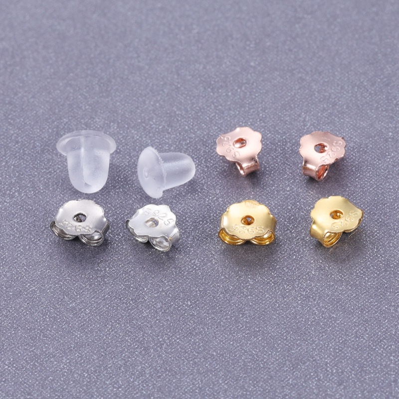 Set nút chặn bông tai mạ nhiều màu