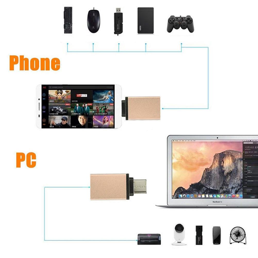 🌈NG USB-C Loại C Nam sang USB 3.0 Nữ OTG Data Sync Adapter cho điện thoại Macbook