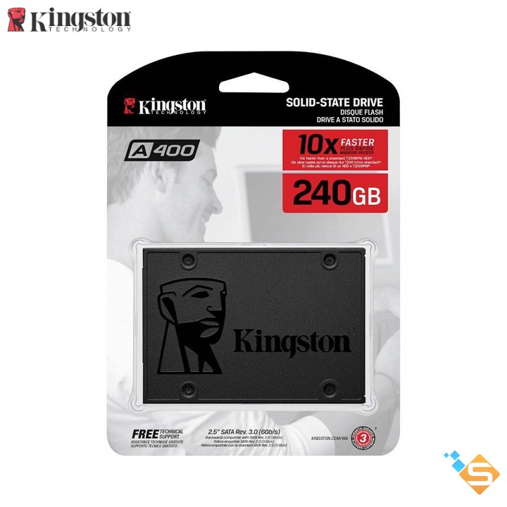 Ổ cứng SSD Kingston A400 480GB 240GB 120GB 2.5" SATA 3.0 6Gb/giây (SA400S37) - Hàng chính hãng