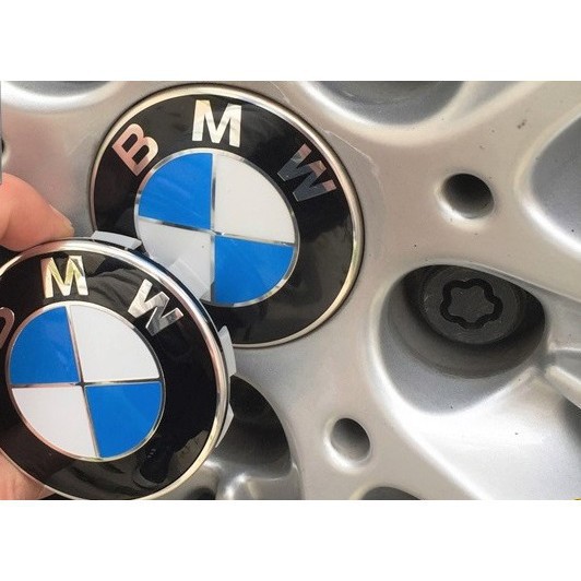 Nắp Logo Gắn Trục Bánh Xe Hơi Bmw Bằng Nhôm