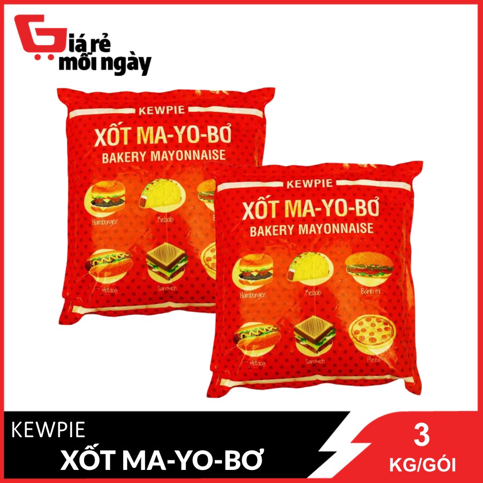 Combo 2 Gói Xốt Ma-yo-bơ Kewpie gói 3Kg
