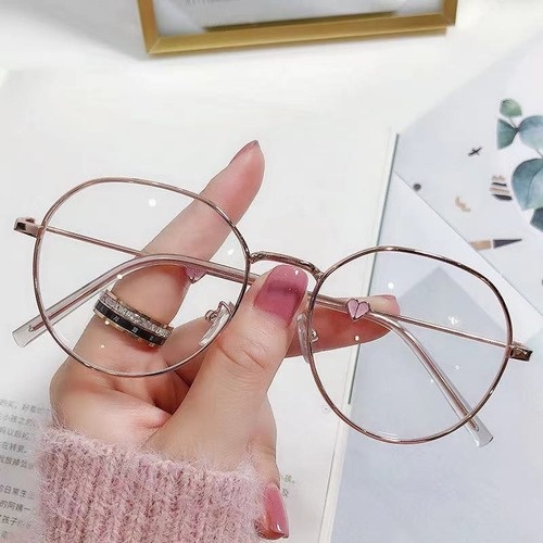 【0-600°Mắt kính cận gọng tròn chống bức xạ cho nam nữ