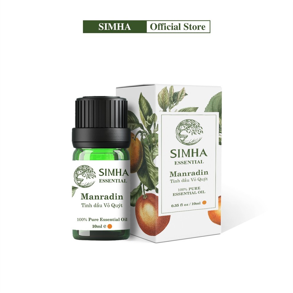 Tinh Dầu Vỏ Quýt SIMHA thơm dịu loại 10ml