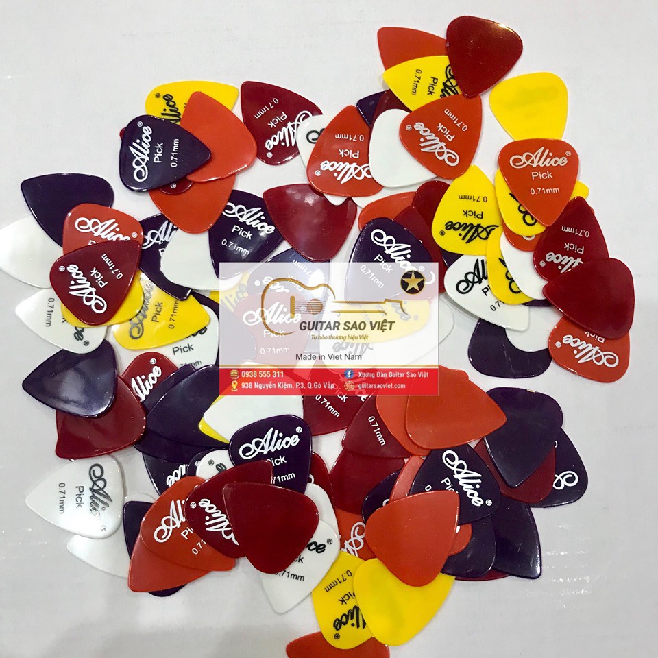 Combo phụ kiện guitar bộ 3 pick gẩy và lục giác chỉnh cong cần