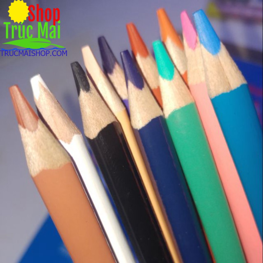 Hộp 12 bút chì màu gỗ