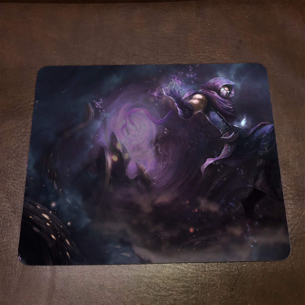 Lót chuột máy tính League of Legends MALZAHAR - Mẫu 1 Mousepad cao su êm ái, nhận in theo yêu cầu