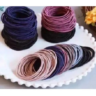 set 100 đây cột tóc dễ thương túi zip dễ dàng cột tạo kiểu tóc