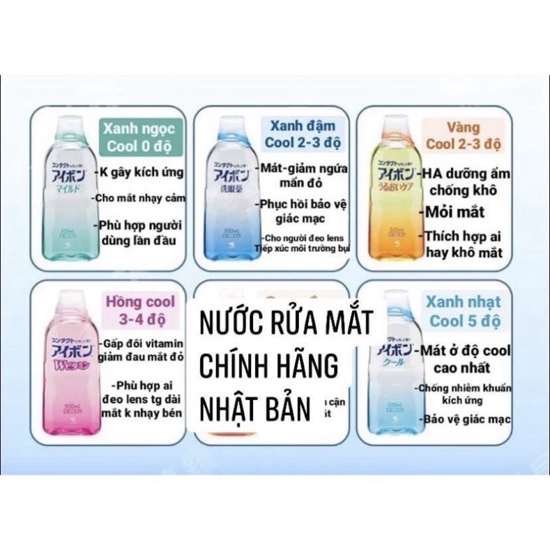Nước rửa mắt Eyebon W Vitamin Kobayashi Nhật Bản 500ml