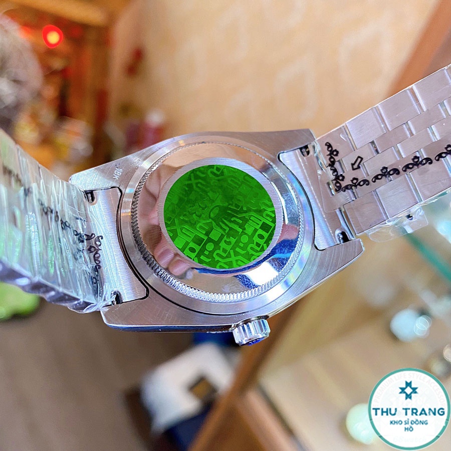 Đồng hồ Nam Rolex máy nhật mẫu classic mặt trắng viền trắng đính đá dòng cơ Automatic size 36mm-40mm