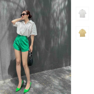 Áo sơ mi nữ linen oversize, chất linen thoải mái, wsm000032, somehow