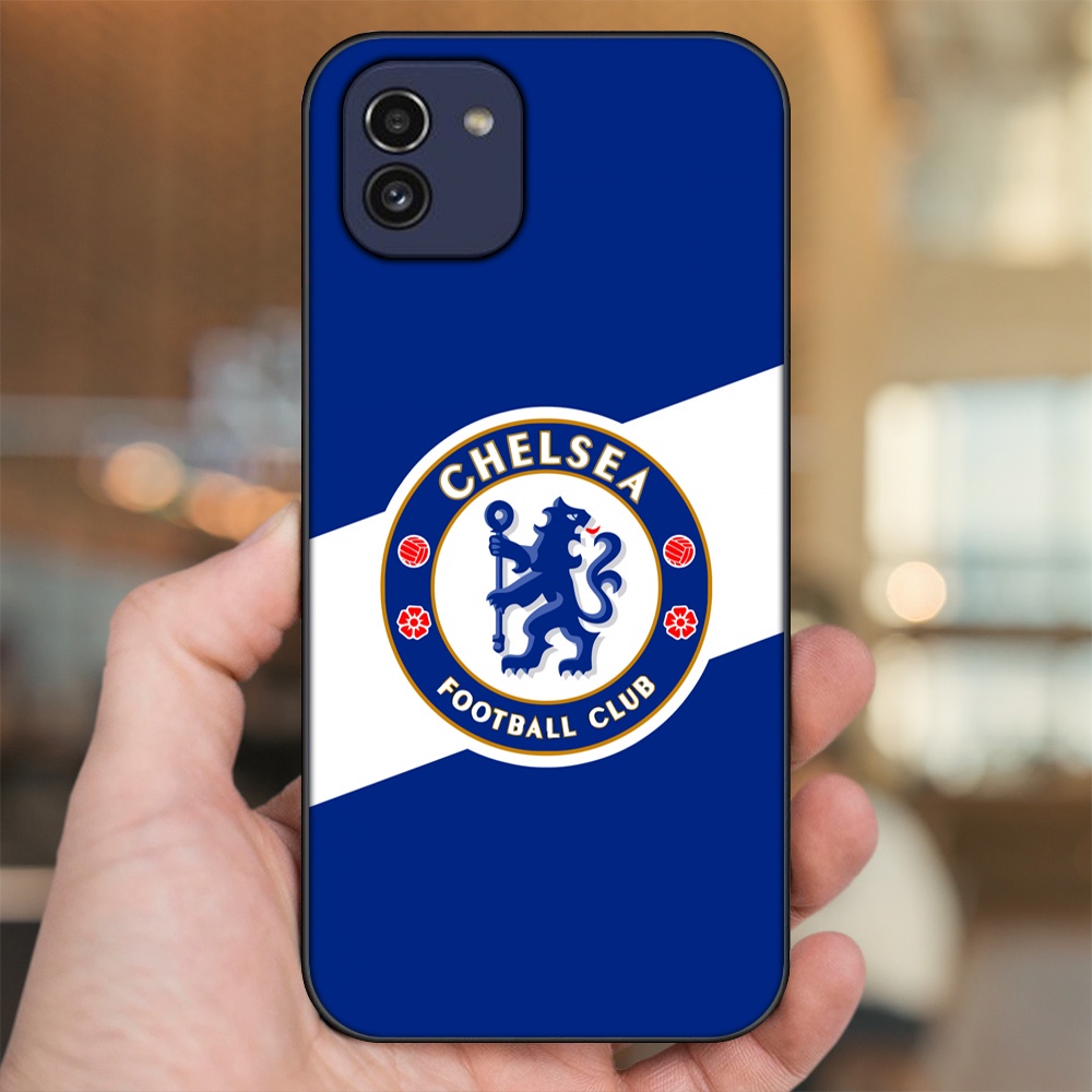 Ốp lưng Samsung A03 viền đen in hình Chelsea FC