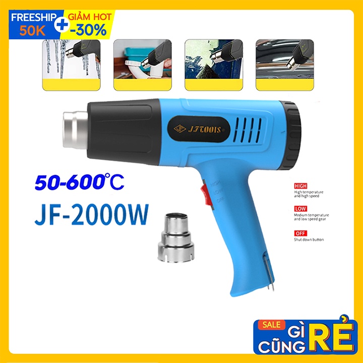 Máy khò màng co, máy thổi nhiệt nóng nhanh 2000W