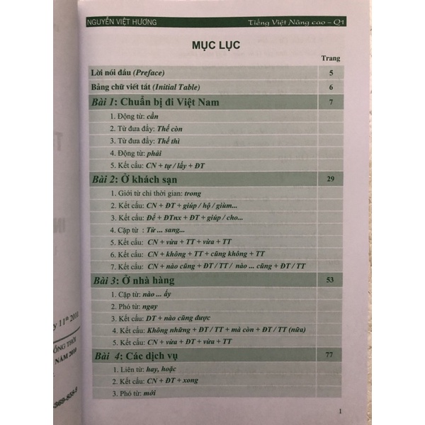 Sách - Tiếng việt nâng cao dành cho người nước ngoài Quyển 1