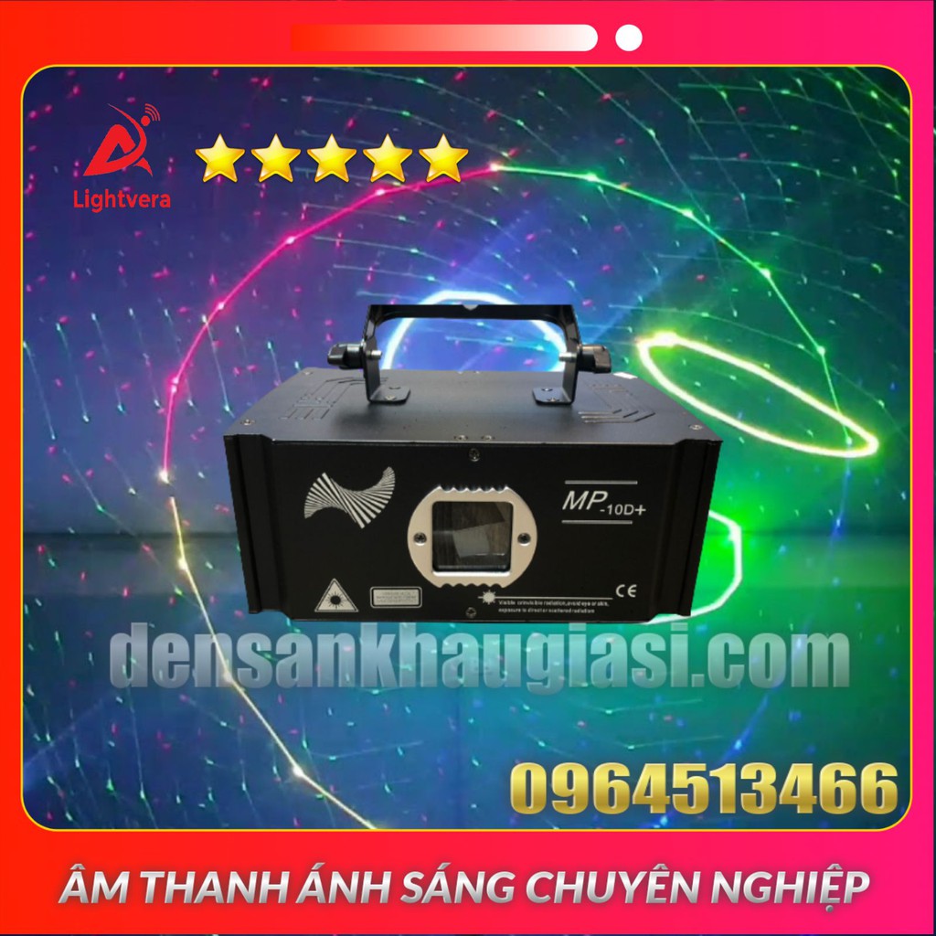 Đèn Bay Phòng Laser 10D Plus Chiếu Gần 1000 Đi Cảnh 3D 7 Màu