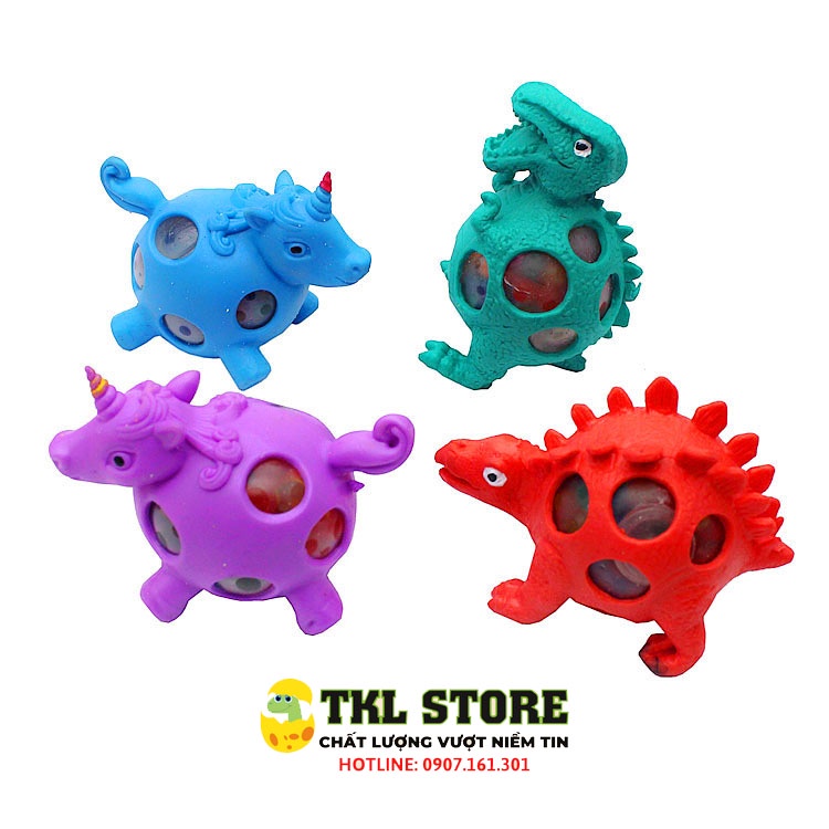 Đồ chơi cho trẻ em, đồ chơi khủng long bóp bong bóng đầy màu sắc vui nhộn xả stress - TKL STORE