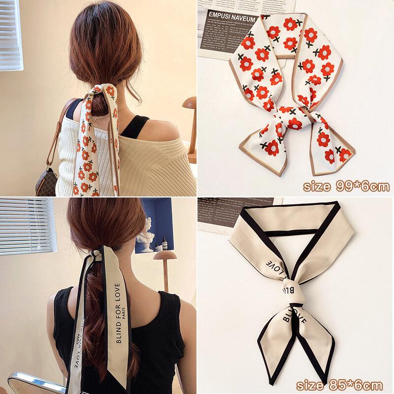 (Size lớn) Khăn Lụa Đa Năng Cổ Điển Buộc Tóc Thắt Nơ Cho Nữ Xu Hướng Thời Trang Hàn Quốc Mới