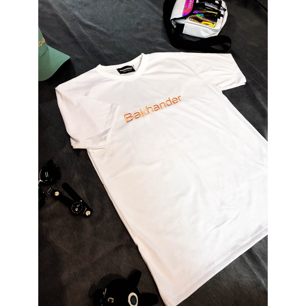 [FORM UNISEX] Áo Thun Thêu Chữ BAKHANDER | Áo Thun 100% Cotton | Chuẩn Cao Cấp