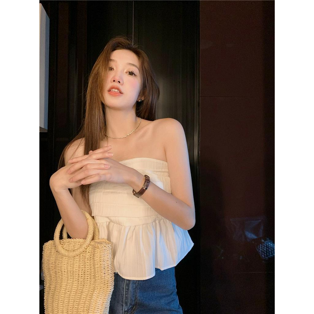 Áo Ống Xếp Ly Dáng Ôm Ngắn Thời Trang Quyến Rũ 63120