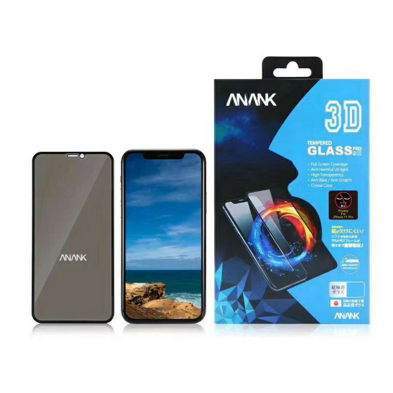 Kính cường lực ANANK chống nhìn trộm, vân tay iPhone 12, 12 Pro, 12 Pro Max, 11, 11 Pro Max, Xs Max, XR, XS Full màn hìh