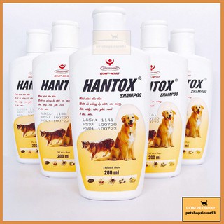 Sữa tắm trị ve rận bọ chét chó mèo Hantox Shampoo 200ml