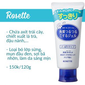 [COMBO] 2 tẩy da chết Rosette Xanh / Đỏ (Bill Amazon SL HẠN CHẾ)