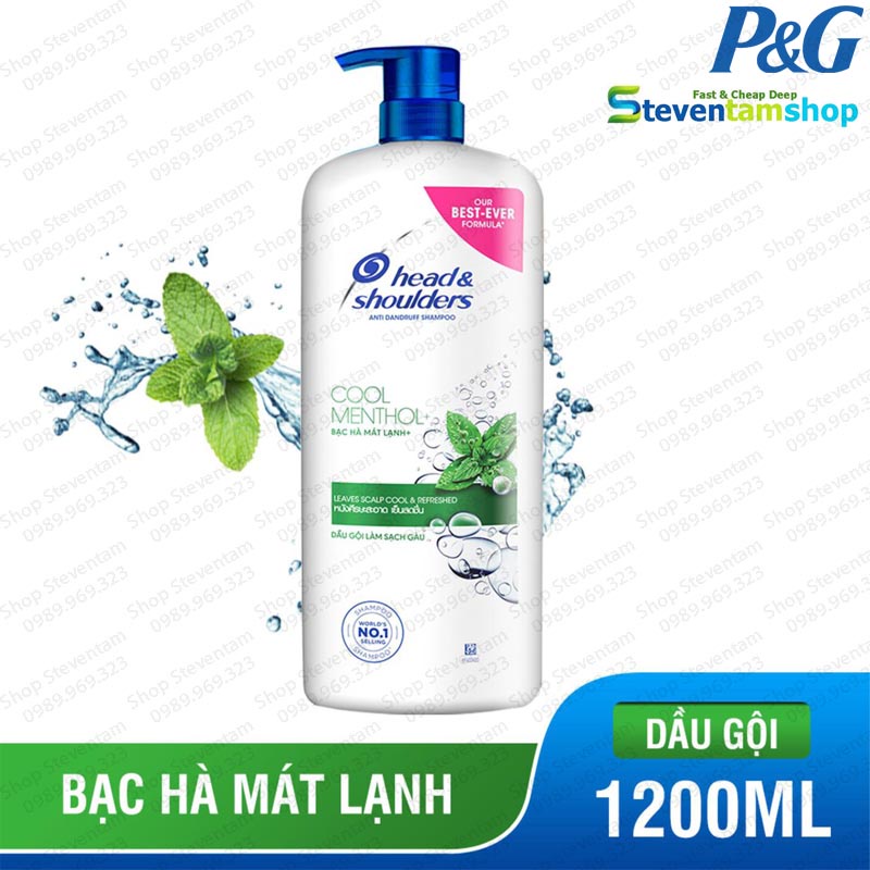 Dầu gội Head &amp; Shoulders bạc hà 1200g