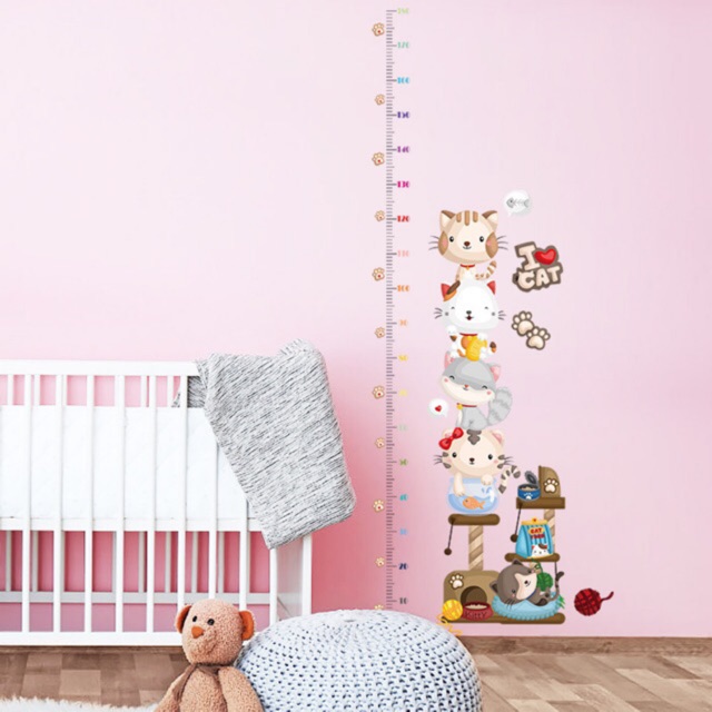 Decal Dán Tường Đo Chiều Cao Cho Bé Tấm To DC180