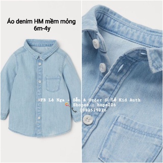 Áo denim hm us chính hãng sz từ 6-9m đến 3-4y