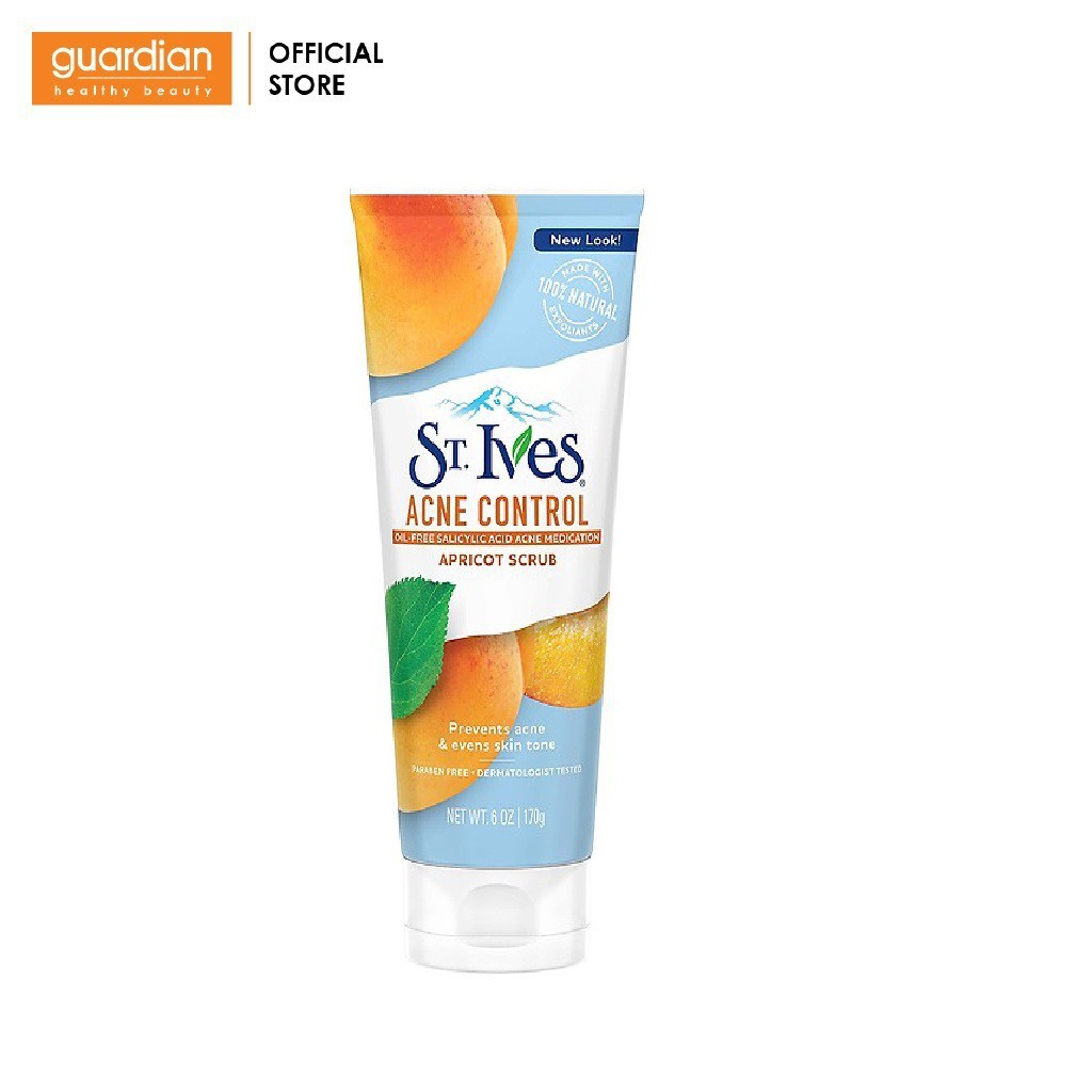 Sữa Rửa Mặt Ngăn Ngừa Mụn Chiết Xuất Trái Mơ St. Ives 170Gr