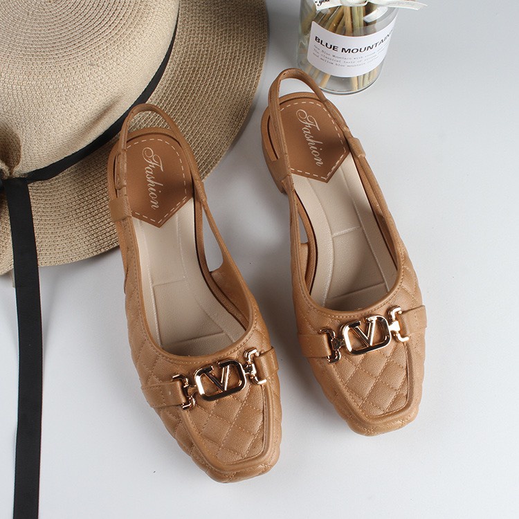 Giày sandal nhựa  RETRO nữ đi mưa phong cách công sở siêu bền