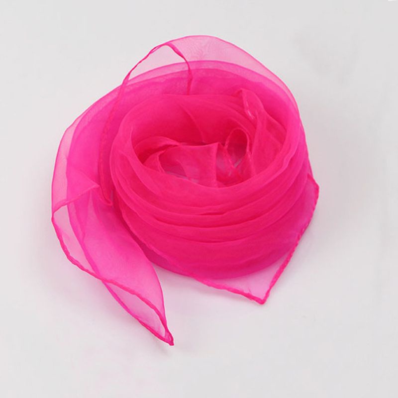 Khăn Choàng Cổ Chiffon Hình Vuông Màu Trơn Ngọt Ngào Kích Thước 70x70CM Thời Trang Cho Nữ
