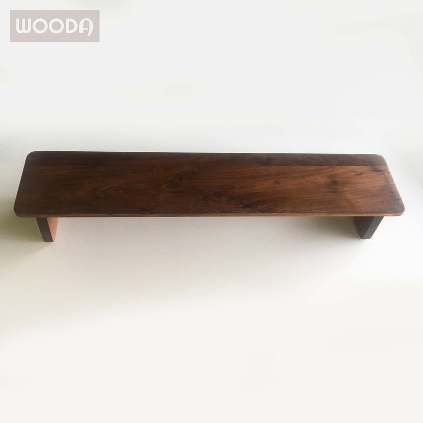 Kệ gỗ Walnut  cao cấp tháo lắp được, giá kê màn hình gỗ tự nhiên dùng cho màn hình máy tính, TV