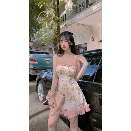 JUMSUIT HOA 2 DÂY PHỐI BÈO