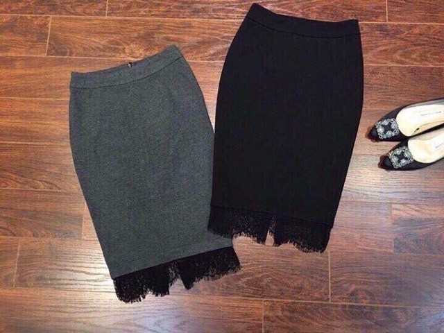 [NEW] Chân váy bút chì xẻ sau phối ren thời trang | BigBuy360 - bigbuy360.vn