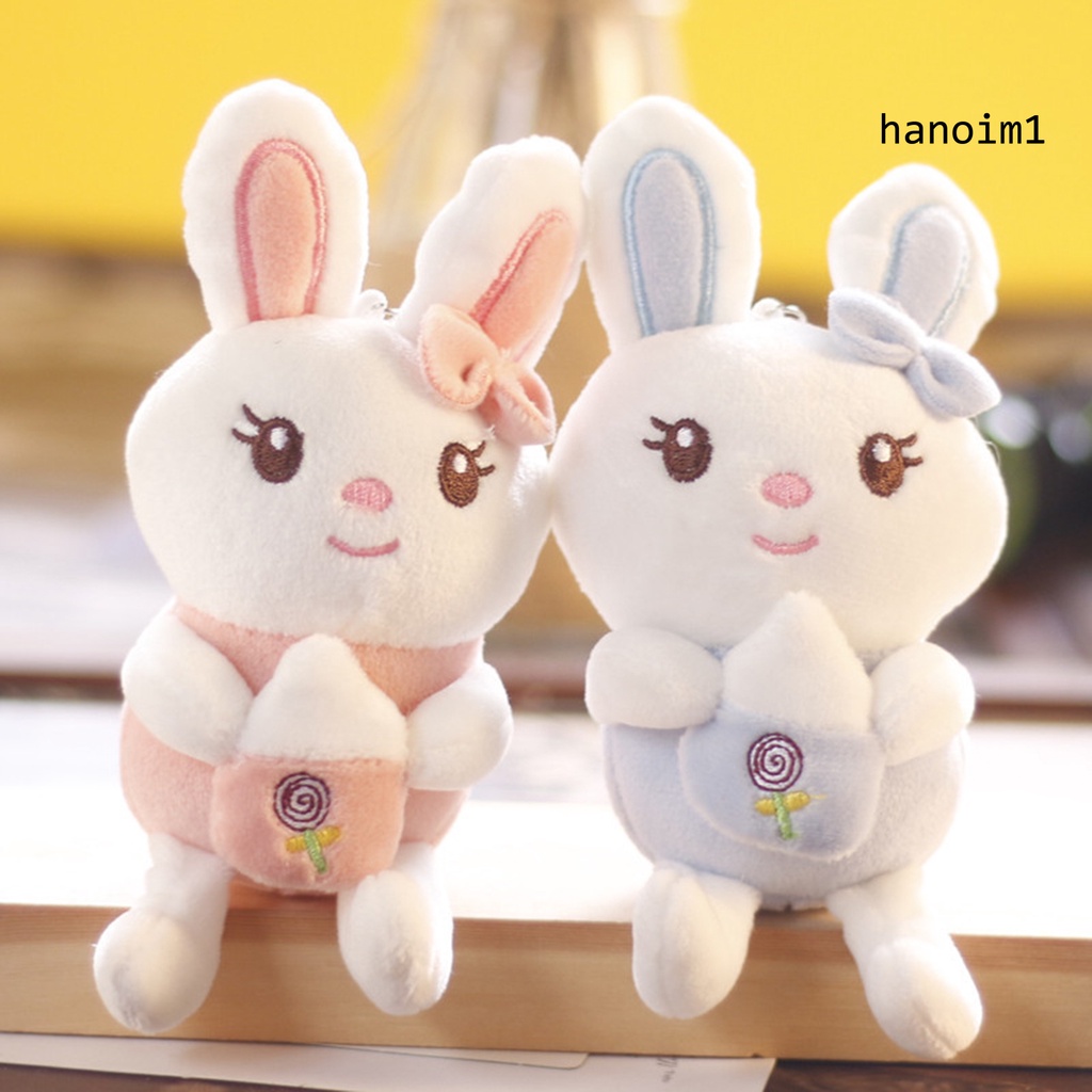 Thú Nhồi Bông Hình Thỏ Con Đính Nơ Dễ Thương