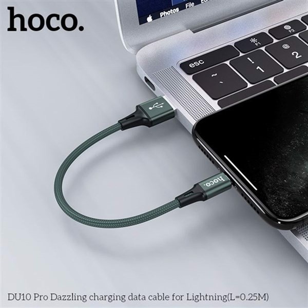 Cáp sạc ngắn Hoco DU10 25cm dòng IPcho pin dự phòng BH 12 tháng