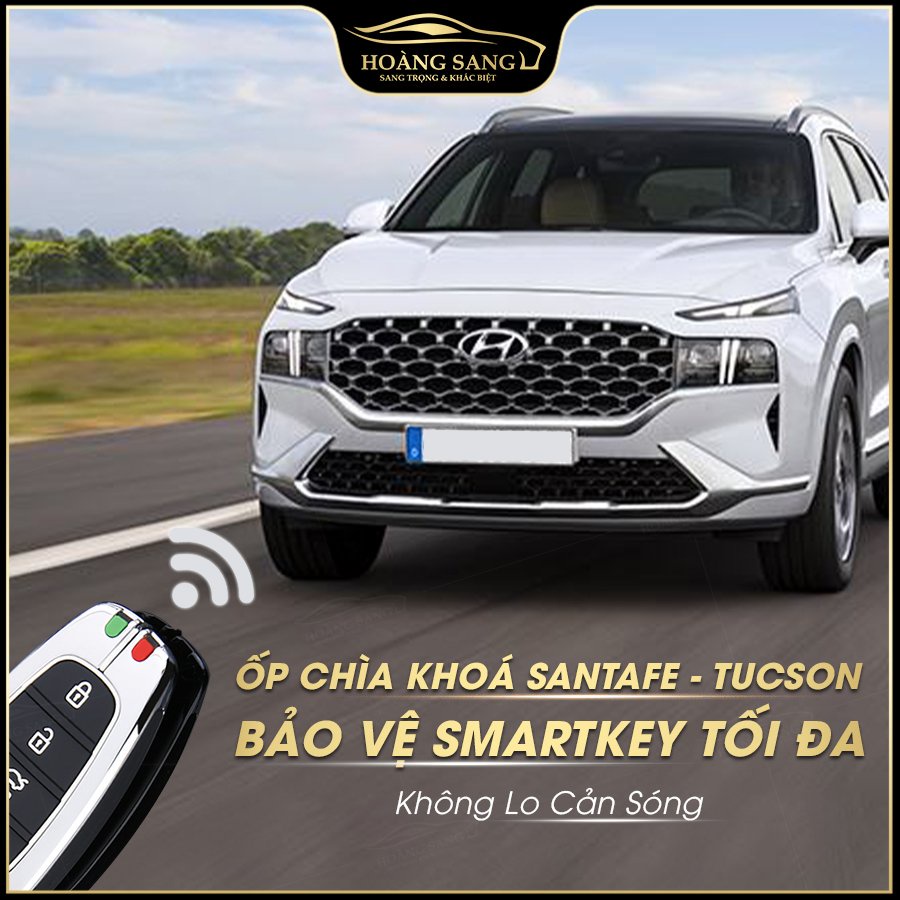 Ốp bảo vệ chìa khóa Hyundai Santafe 2021 - 2023,ốp chìa khoá Tucson 2023, chất liệu hợp kim cao cấp