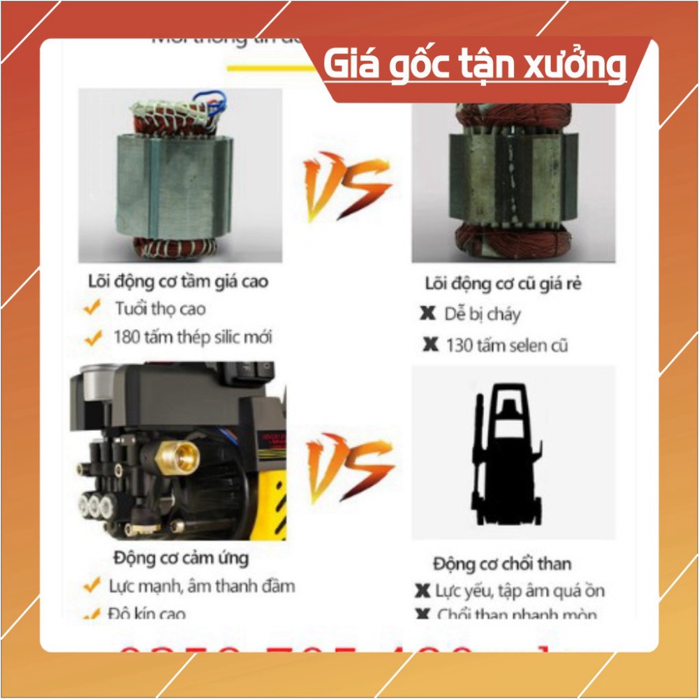 ` Chính hãng Máy rửa xe boss 3500W chỉnh áp lực - Máy rửa xe boss