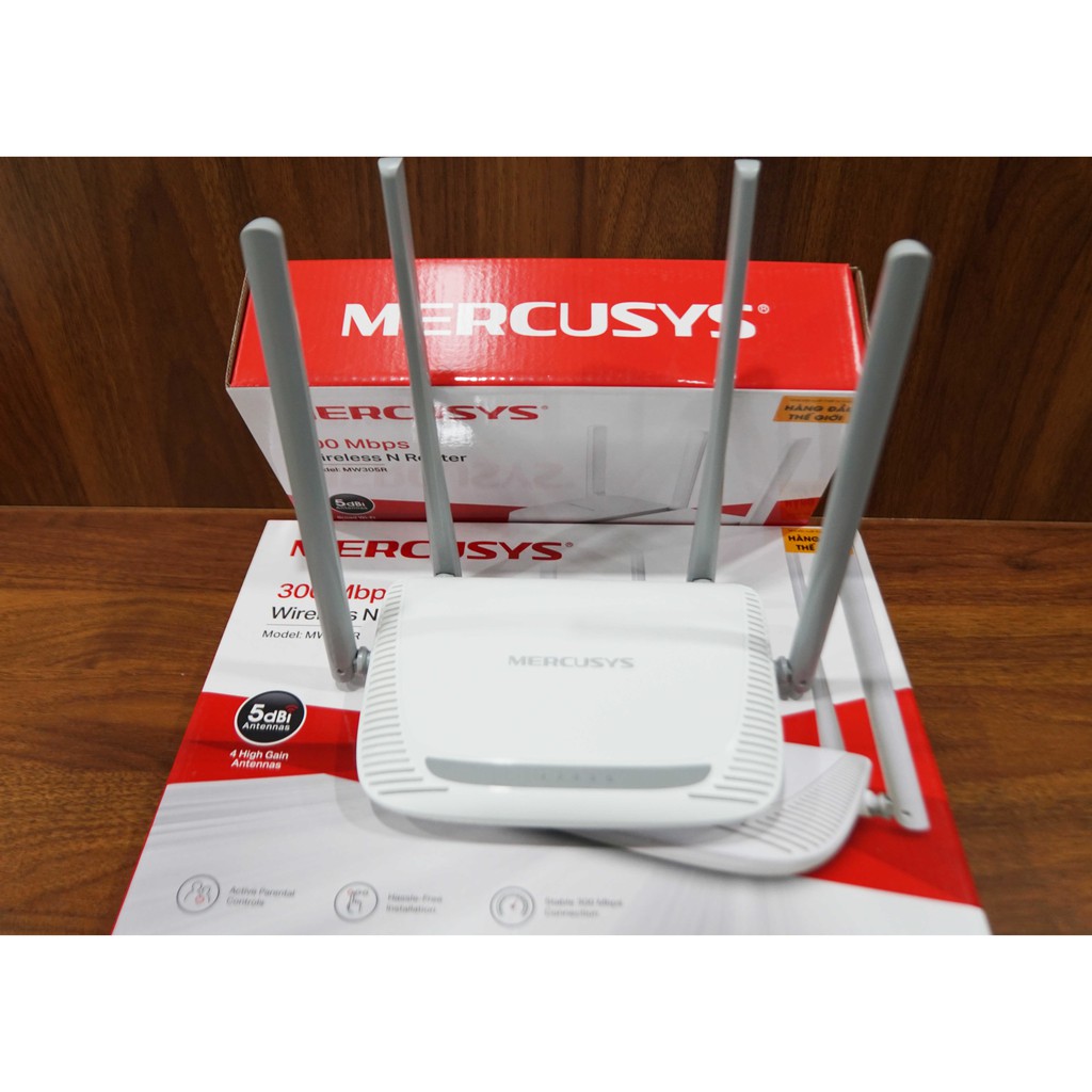 Router bộ phát wifi chuẩn N tốc độ 300Mbps Mercusys MW 325R 4 râu | BigBuy360 - bigbuy360.vn