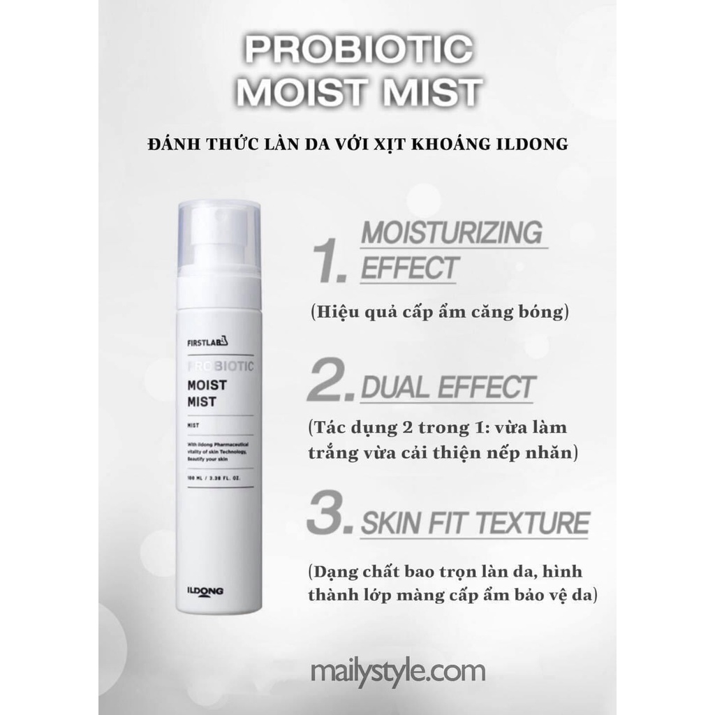 Xịt Khoáng Làm Trắng Chống Lão Hóa Probiotic Moist Mist