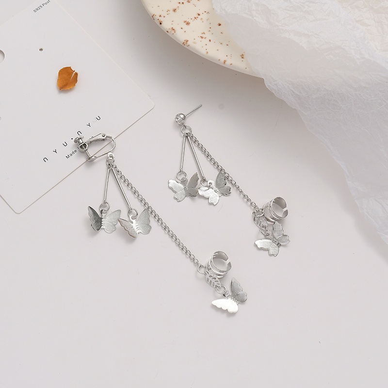 Bông tai hình bướm tua rua phong cách Retro thời trang Hàn Quốc cho nữ