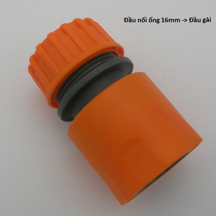 ĐẦU NỐI ỐNG 16MM RA ĐẦU NỐI KHỚP GÀI -MÀU CAM- 000557