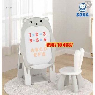 Bảng vẽ Gấu Sasa kèm ghế - Bảng vẽ thông minh cho bé học tập và sáng tạo