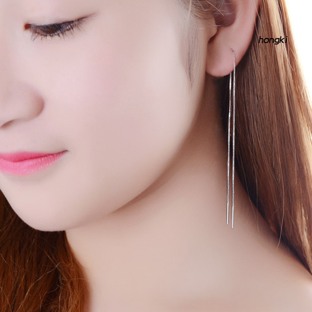 1 Khuyên Tai Dáng Dài Thiết Kế Đơn Giản Thời Trang Cho Nữ