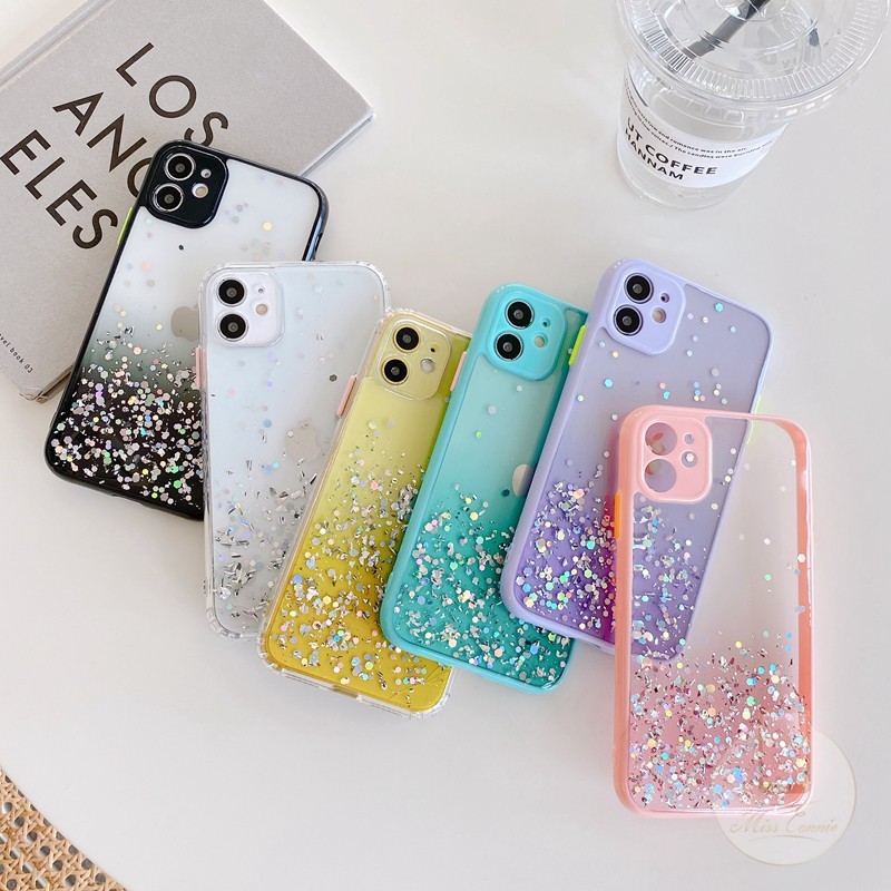 Ốp điện thoại TPU mềm trang trí kim tuyến cho iPhone 11 Pro Max X Xs Max XR IPhone 8 Phone 7 Plus SE 2020 | BigBuy360 - bigbuy360.vn